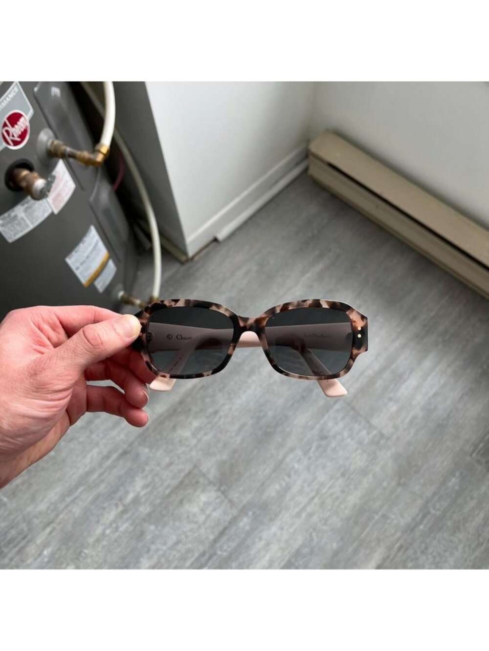Pink / Brown Tortoise Shell Christian Dior “Lady Dior Studs5” Sunglasses